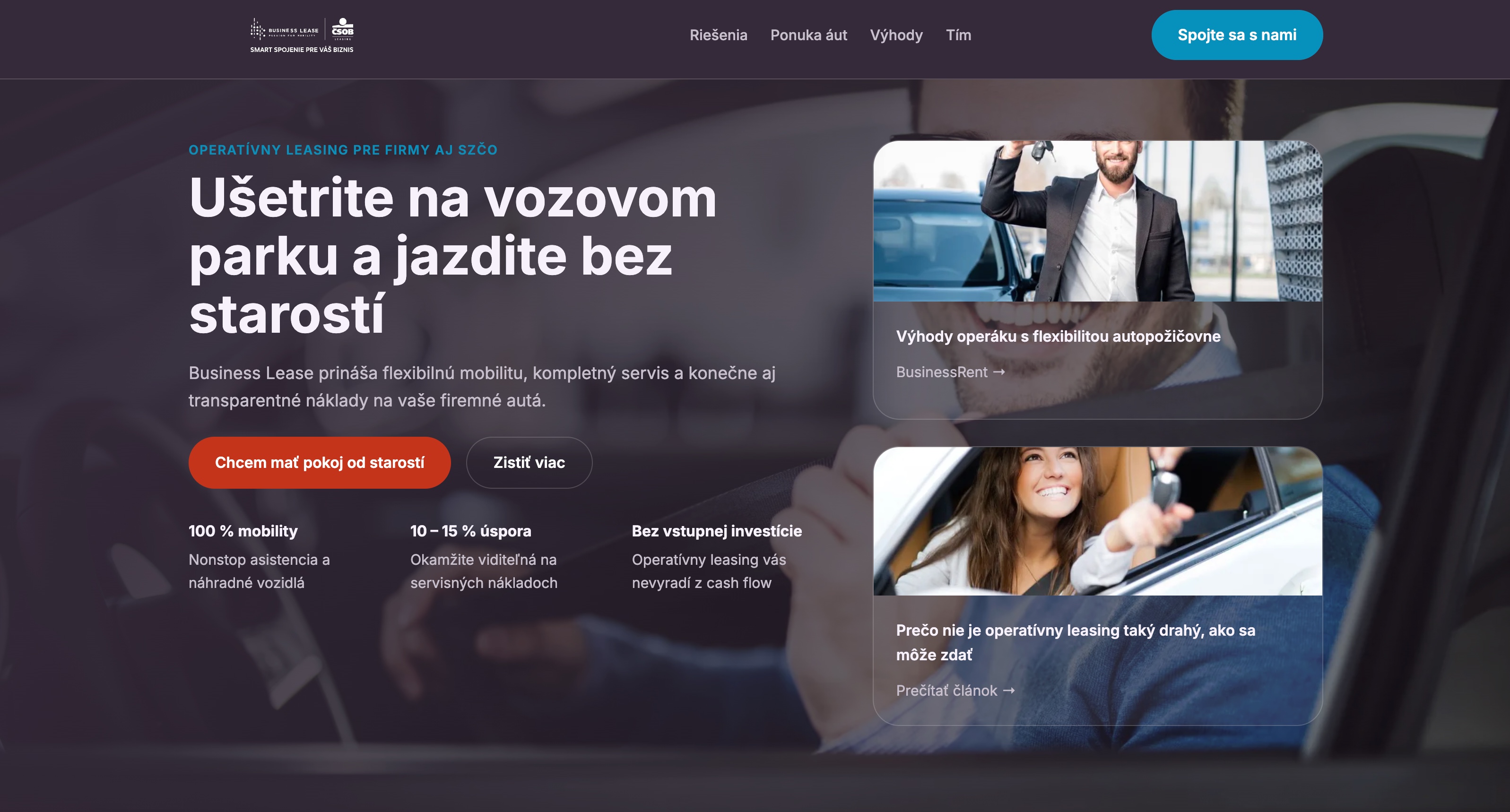 Business Lease microsite